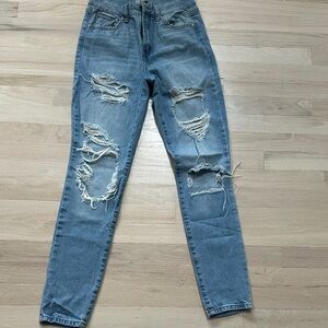 Rewash Light Blue Distressed Boyfriend Jeans